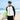 Model wearing the SAILBEE men’s UPF 50+ rash guard on a sunny beach