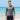 Model wearing the SAILBEE men’s UPF 50+ rash guard on a sunny beach